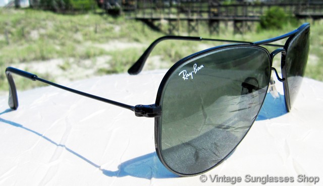 Ray Ban L2848 Black Chrome 52mm Aviator Sunglasses